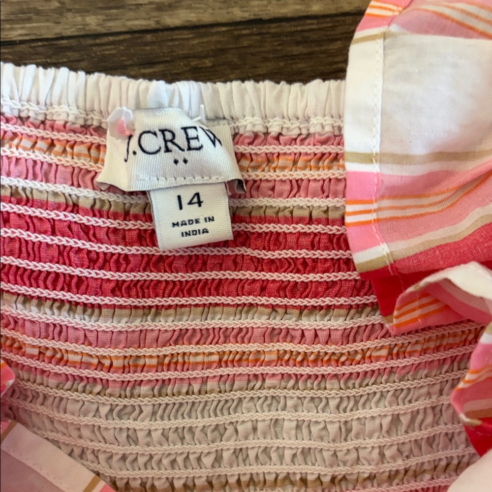 Pink Stripe Sundress with Ruffled Straps - Picture 2 of 4